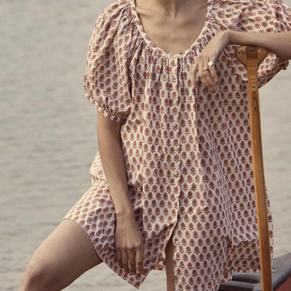 Doen Josette Dress Traveler Block Print